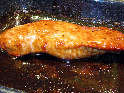 pork tenderloin with a honey and ginger glaze