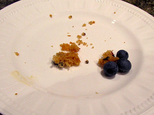 blueberry muffin all gone