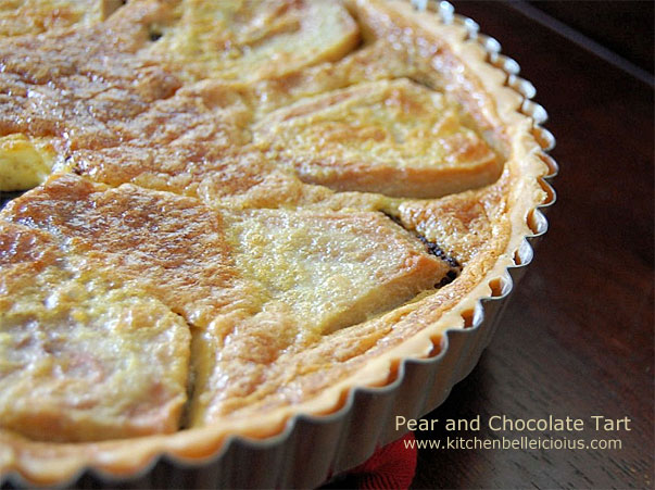 Pear and Chocolate Tart by kitchenbelleicious.com