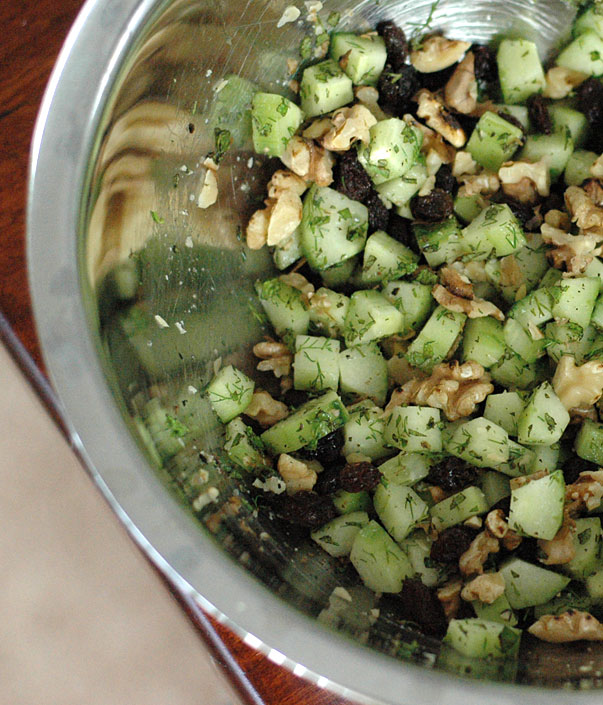 How to Make Persian Cucumber Salad with Walnuts and Sultanas