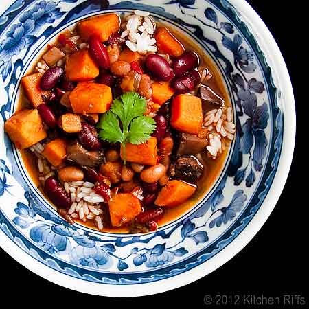 Red-Braised Beans and Sweet Potatoes by kitchenriffs.com