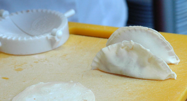 Making Pot Stickers with a Dumpling Maker