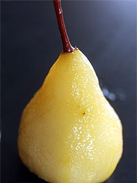 Vanilla Poached Pear by David Lebovitz