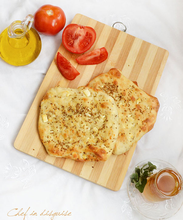Fteer falahi (Cheese and anise flat bread) by chefindisguise.com
