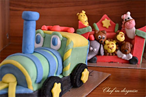 Circus Train Birthday Cake
