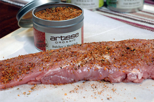 Pork tenderloin with Artisse Butcher's Meat Rub 