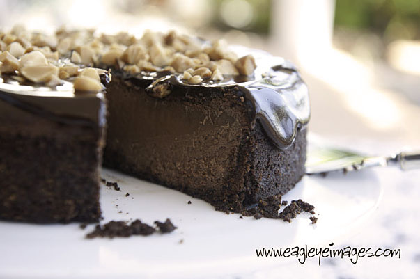 Dark Chocolate Cheesecake with Chocolate Ganache