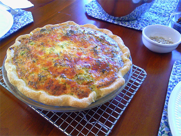 broccoli quiche and my bread and butter pickles gift