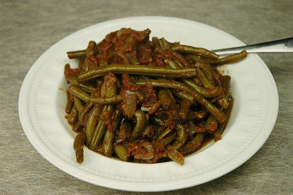 lebanese green beans with tomatoes