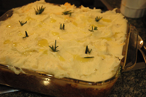 shepherd's pie ready for the oven