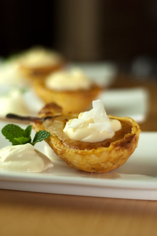 Pears in puff pastry
