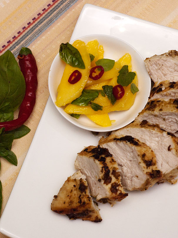 Lime and Cumin Chicken with Mango Salsa