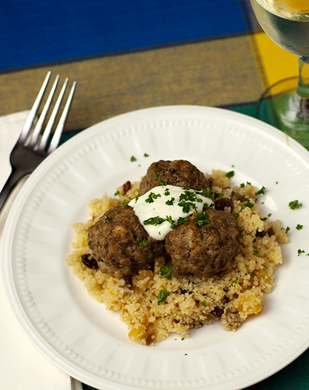 Lamb Meatballs with Fruity Couscous