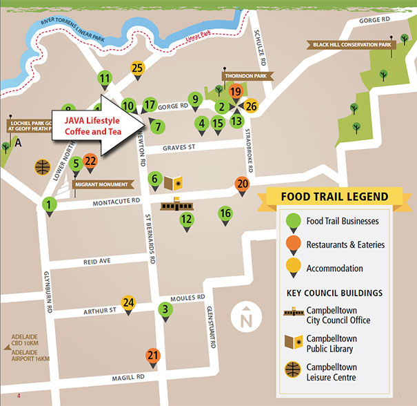 Campbelltown Food Trail Map