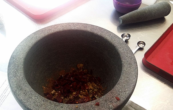 Making curry paste from scratch