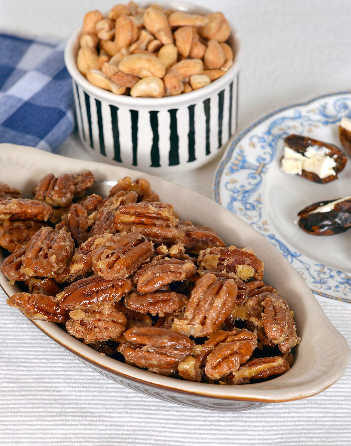 Maple Syrup Candied Pecans