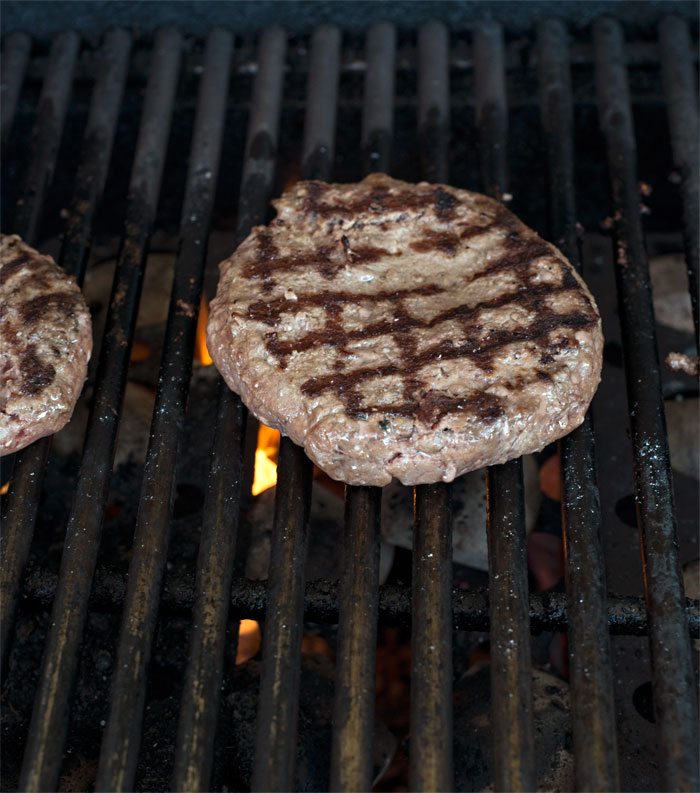 Burger on the grill